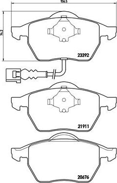 Brembo P 85 045 - Stabdžių trinkelių rinkinys, diskinis stabdys onlydrive.pro