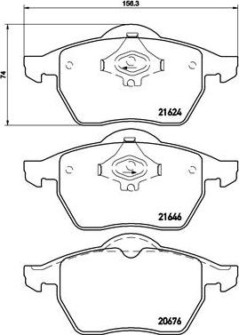 Brembo P 85 036 - Stabdžių trinkelių rinkinys, diskinis stabdys onlydrive.pro