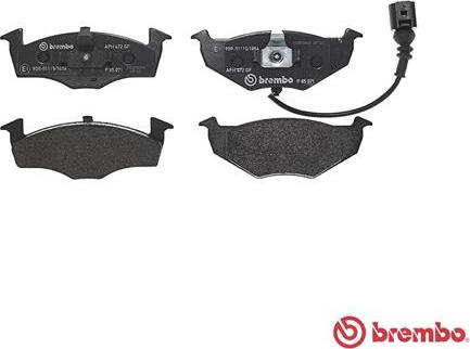 Brembo P 85 071 - Bremžu uzliku kompl., Disku bremzes onlydrive.pro