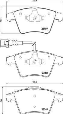 Brembo P 85 149 - Stabdžių trinkelių rinkinys, diskinis stabdys onlydrive.pro