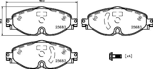 Brembo P 85 147X - Brake Pad Set, disc brake onlydrive.pro