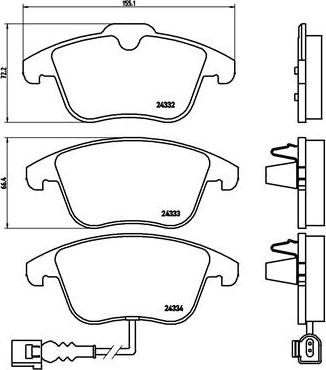 Brembo P 85 112 - Тормозные колодки, дисковые, комплект onlydrive.pro