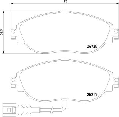 Brembo P 85 131X - Piduriklotsi komplekt,ketaspidur onlydrive.pro