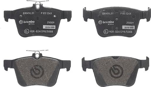 Brembo P 85 124X - Brake Pad Set, disc brake onlydrive.pro