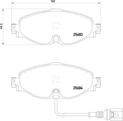 Brembo P 85 126 - Stabdžių trinkelių rinkinys, diskinis stabdys onlydrive.pro