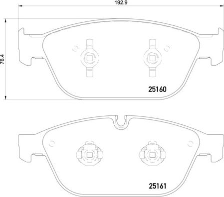 Brembo P 85 128 - Stabdžių trinkelių rinkinys, diskinis stabdys onlydrive.pro