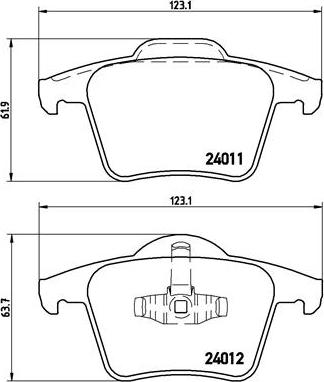 Brembo P 86 019 - Bremžu uzliku kompl., Disku bremzes onlydrive.pro