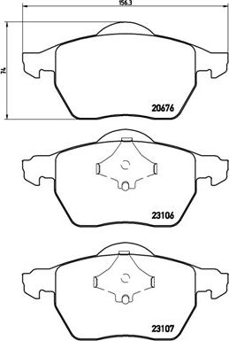 Brembo P 86 015 - Brake Pad Set, disc brake onlydrive.pro