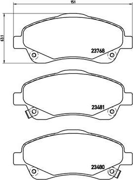 Brembo P 83 046 - Stabdžių trinkelių rinkinys, diskinis stabdys onlydrive.pro