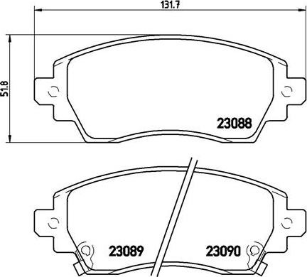 Brembo P 83 042 - Brake Pad Set, disc brake onlydrive.pro