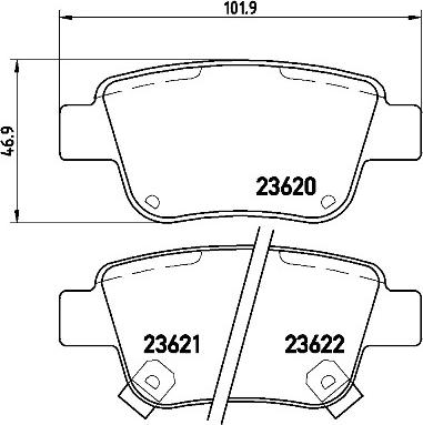 Brembo P 83 047 - Brake Pad Set, disc brake onlydrive.pro