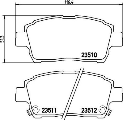 Brembo P 83 051 - Brake Pad Set, disc brake onlydrive.pro