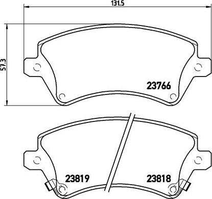 Brembo P 83 064 - Brake Pad Set, disc brake onlydrive.pro