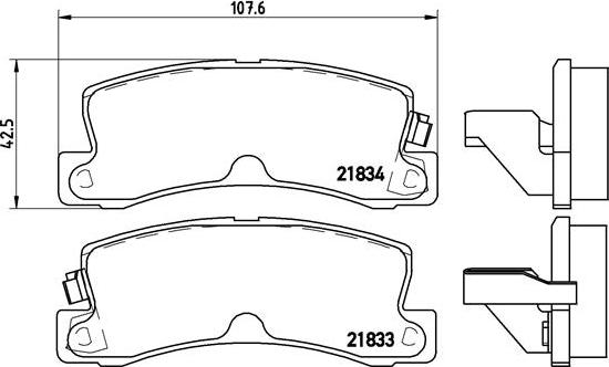 Brembo P 83 015 - Bremžu uzliku kompl., Disku bremzes onlydrive.pro