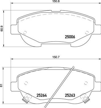 Brembo P 83 148 - Brake Pad Set, disc brake onlydrive.pro