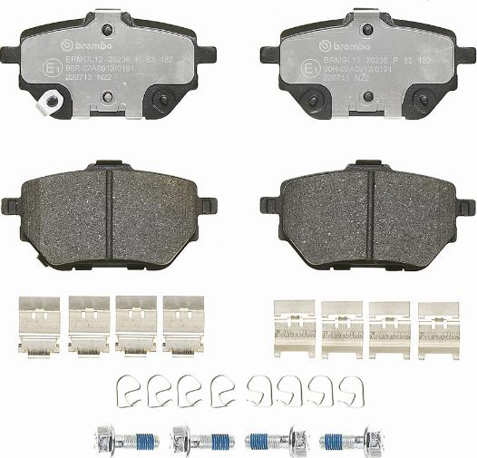 Brembo P 83 182 - Brake Pad Set, disc brake onlydrive.pro