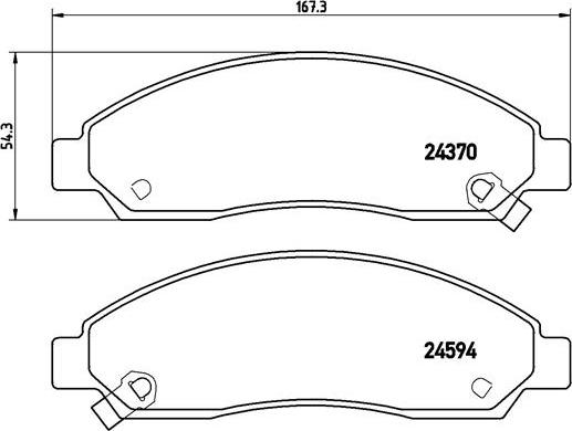 Brembo P 34 005 - Brake Pad Set, disc brake onlydrive.pro