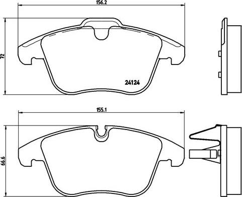 Brembo P 36 022 - Brake Pad Set, disc brake onlydrive.pro