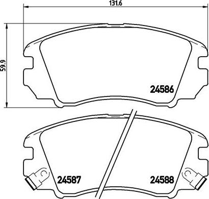 Brembo P 30 043 - Brake Pad Set, disc brake onlydrive.pro