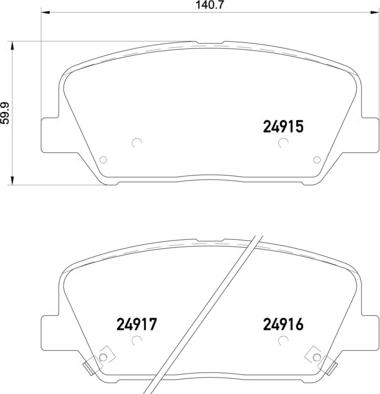 Brembo P 30 065X - Brake Pad Set, disc brake onlydrive.pro