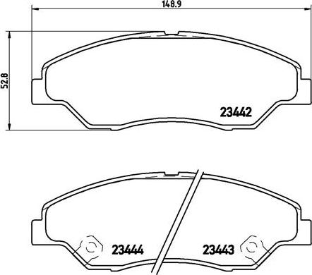 Brembo P 30 015 - Brake Pad Set, disc brake onlydrive.pro