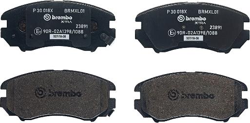 Brembo P 30 018X - Jarrupala, levyjarru onlydrive.pro