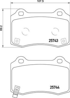 Brembo P 30 074 - Тормозные колодки, дисковые, комплект onlydrive.pro