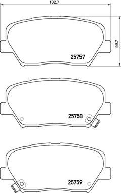 Brembo P 30 070 - Stabdžių trinkelių rinkinys, diskinis stabdys onlydrive.pro