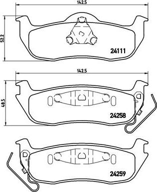 Brembo P 37 011 - Bremžu uzliku kompl., Disku bremzes onlydrive.pro