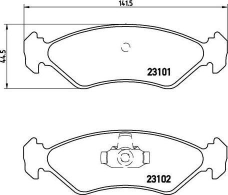 Brembo P 24 044 - Bremžu uzliku kompl., Disku bremzes onlydrive.pro