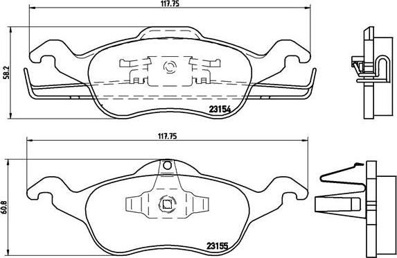 Brembo P 24 046 - Bremžu uzliku kompl., Disku bremzes onlydrive.pro