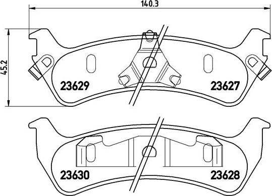 Brembo P 24 042 - Brake Pad Set, disc brake onlydrive.pro