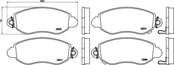 Brembo P 24 052 - Brake Pad Set, disc brake onlydrive.pro