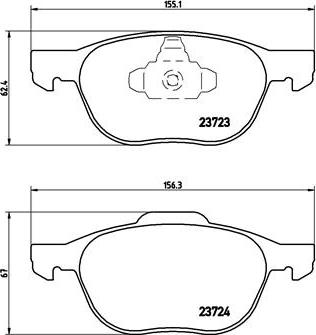 Brembo P 24 061 - Piduriklotsi komplekt,ketaspidur onlydrive.pro