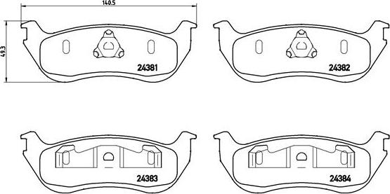 Brembo P 24 068 - Brake Pad Set, disc brake onlydrive.pro