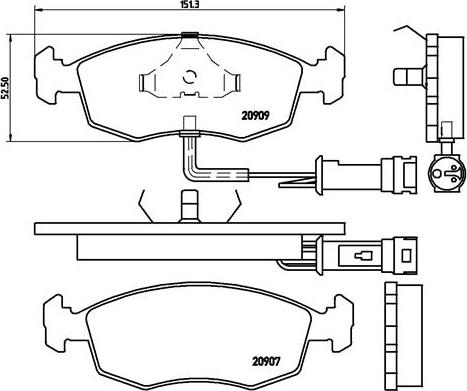 Brembo P 24 007 - Brake Pad Set, disc brake onlydrive.pro