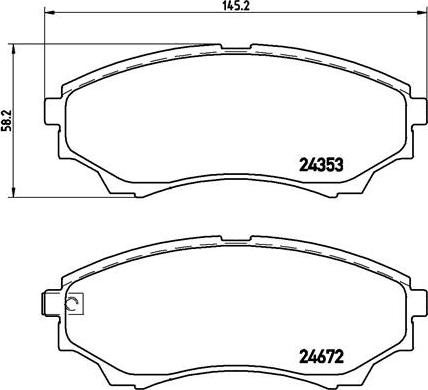 Brembo P 24 086 - Тормозные колодки, дисковые, комплект onlydrive.pro