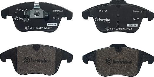 Brembo P 24 076X - Stabdžių trinkelių rinkinys, diskinis stabdys onlydrive.pro