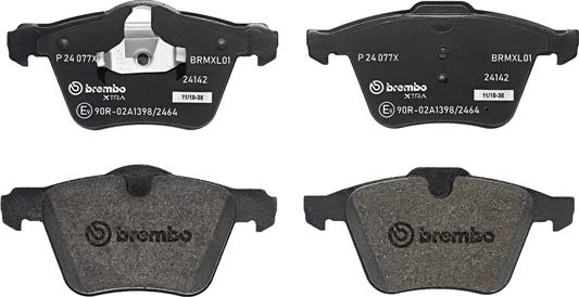 Brembo P 24 077X - Тормозные колодки, дисковые, комплект onlydrive.pro