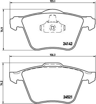 Brembo P 24 077X - Brake Pad Set, disc brake onlydrive.pro