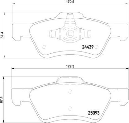 Brembo P 24 159 - Bremžu uzliku kompl., Disku bremzes onlydrive.pro