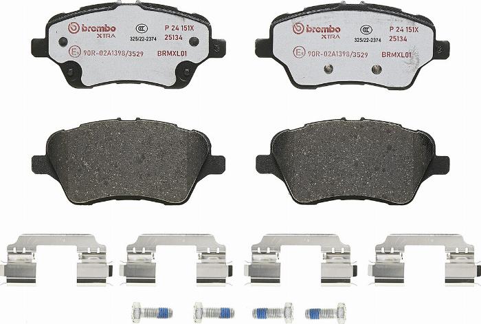 Brembo P 24 151X - Brake Pad Set, disc brake onlydrive.pro