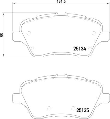 Brembo P 24 151 - Тормозные колодки, дисковые, комплект onlydrive.pro