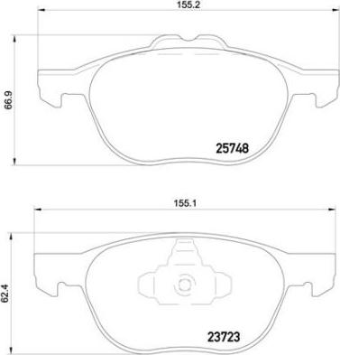 Brembo P 24 158 - Stabdžių trinkelių rinkinys, diskinis stabdys onlydrive.pro