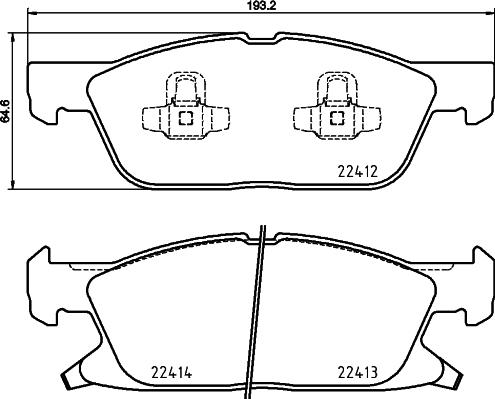 Brembo P 24 188 - Bremžu uzliku kompl., Disku bremzes onlydrive.pro