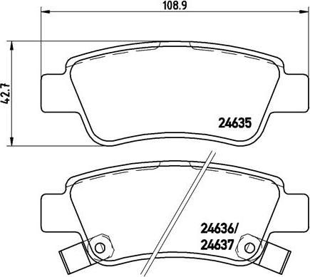 Brembo P 28 046 - Brake Pad Set, disc brake onlydrive.pro