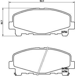 Brembo P 28 043 - Brake Pad Set, disc brake onlydrive.pro