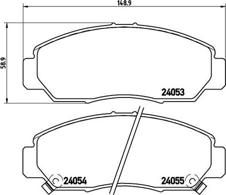 Brembo P 28 047 - Stabdžių trinkelių rinkinys, diskinis stabdys onlydrive.pro