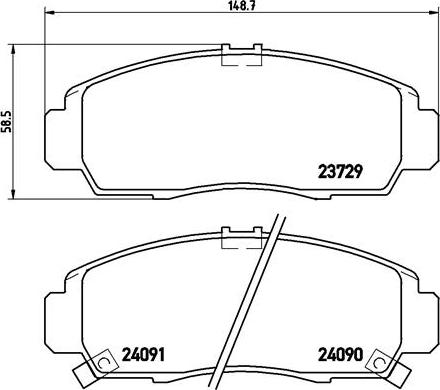 Brembo P 28 034X - Piduriklotsi komplekt,ketaspidur onlydrive.pro