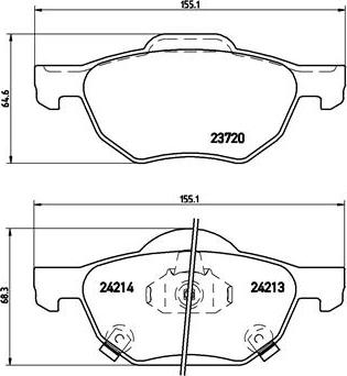 Brembo P 28 036 - Piduriklotsi komplekt,ketaspidur onlydrive.pro